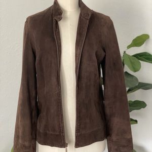 Suede leather jacket